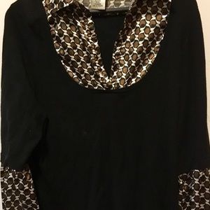 Layered look sweater